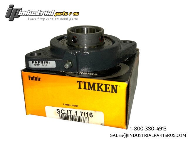 Timken SCJT 1 7/16 Pillow Block 2-Bolt Flange Ball Bearing 1-7/16" Bore