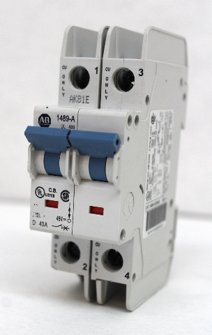 Allen Bradley 1489-A2D400 Ser. A Circuit Breaker 2 Pole, 40A, 240V