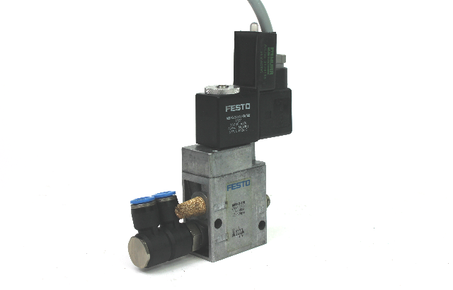 Festo MFH-3-1/8 Solenoid Valve w/ Festo MSFG-24/42-50/60 w/ Murr Plug Suppressor