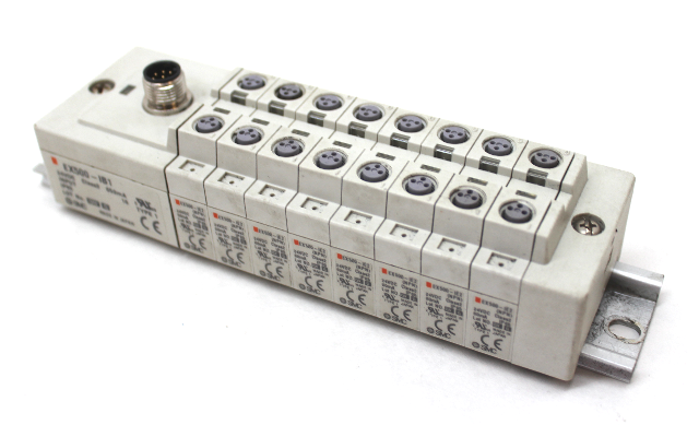 SMC EX500-IB1 DeviceNet Interface Unit w/rail & (8) EX500-IE2 Block Extensions