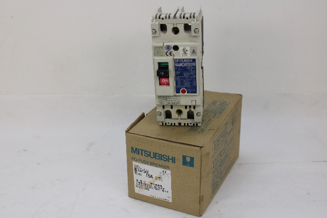Mitsubishi NF100-SWU 15A, No Fuse Circuit Breaker 2 Pole, 220VAC