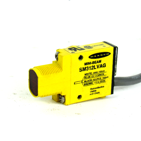 Banner Mini-Beam SM312LVAG Retroreflective Photoelectric Sensor 10-30VDC