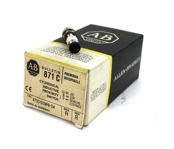 Allen-Bradley Cylindrical Inductive Proximity Switch 871C-D1NP8-D4 USED