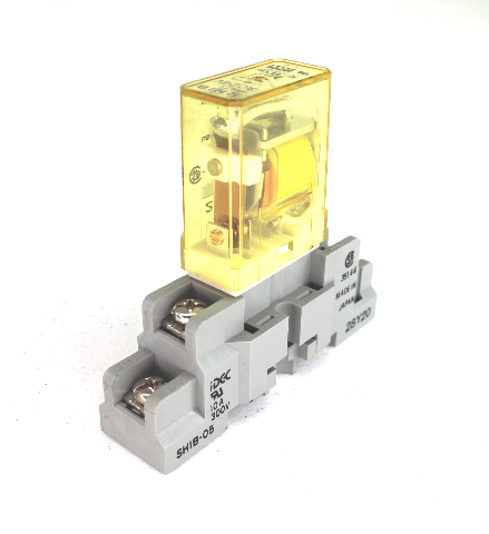 Idec SH1B-05 Relay Socket 10A Contact AC/DC Coils w/ RH1B-U Power Relay