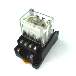 Omron LY4N-D2 Ice Cube Relay 10A, 24VDC w/ Omron PTF14A Relay Socket