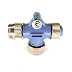 Turck RSM-2RKM 57 Eurofast Tee Connector 2 Female, 1 Male Connector