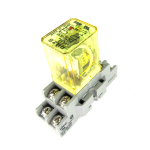 Idec SH2B-05 Relay Socket w/ RH2B-UL Power Relay, 24VDC, 300V