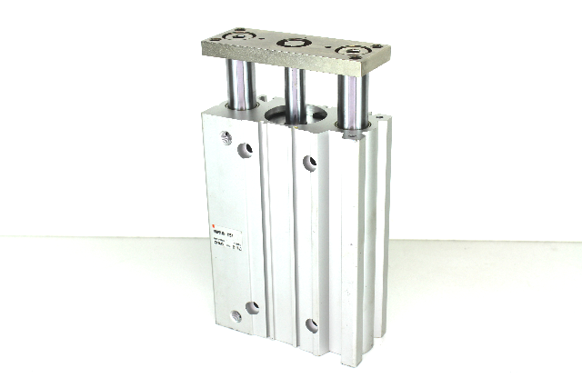 SMC MGPM40-125Z Compact Pneumatic Guide Cylinder w/ Slide Bearing, 40mm Bore, 125mm Stroke