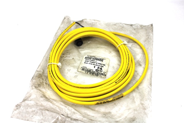 Brad Harrison 803001A09M050 Cordset, Single End, 3 Pin Connector, Female Right Angle