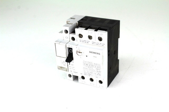 Siemens 3VU1300-1MK00 Starter Motor Protector, 50/60Hz, 690V, w/ 3VU9132-0AA50 Circuit Breaker