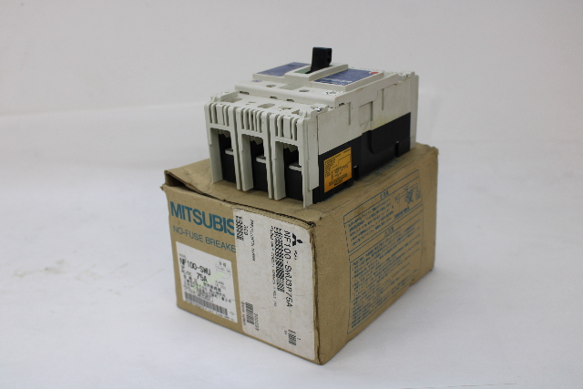 Mitsubishi NF100-SWU3075 No-Fuse Circuit Breaker, 3-Pole, 75 Amp, 50/60Hz, 220V AC, New in Box!