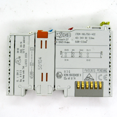 Wago 750-402 Input Module, 4 Point Digital, 24V DC