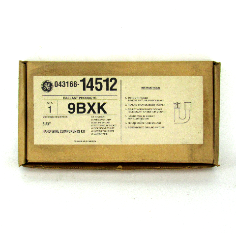 General Electric 043168-14512 9BXK Biaxial Fluorescent Lamp Components Kit