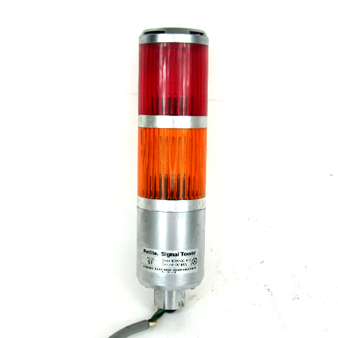Sasaki Electric Patlite ST Signal Tower, Red/Amber, No Mount, 100V AC