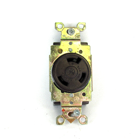 General Electric GL 0830 Single Locking Receptacle, Brown, 480V AC