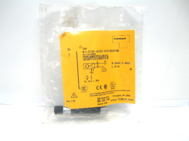 Turck NI 4-GT12H-ADZ32X-B3131/S34/S1589 Proximity Sensor 20-250 Vac 10-300 Vdc
