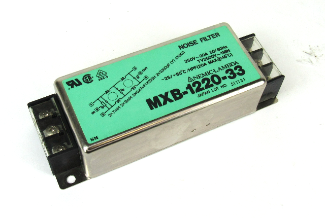 Nemic-Lambda MXB-1220-33 Noise Filter 250V 20A 50/60Hz