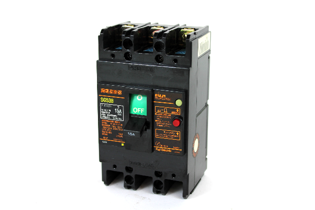 Fuji Electric SG53B 15 Amp Earth Leakage Circuit Breaker, 3-Pole