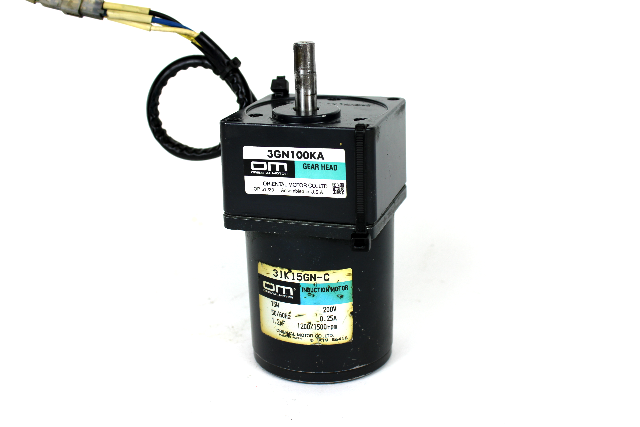 Oriental Motor 3IK15GN-C Induction Motor, 200V w/ 3GN100KA Gear Head 100:1