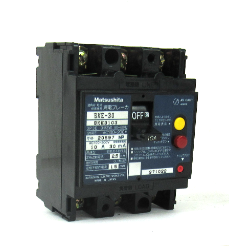 Matsushita BKE-30 Circuit Breaker BKE3103 10A 30mA