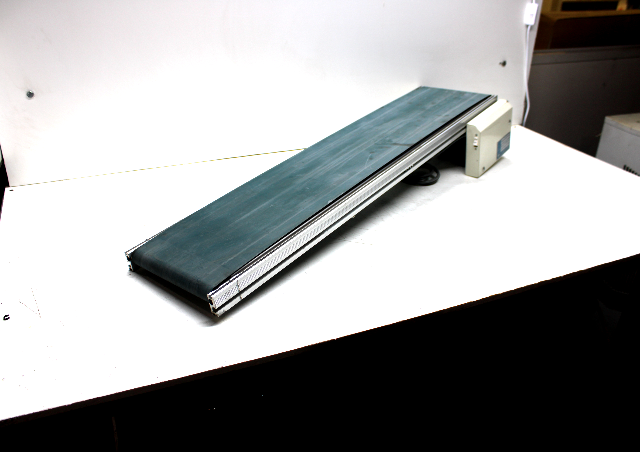 Hi-Tec Seiko ACH2010-U-FH 39" Long Inclined Belt Conveyor x 7 3/4" Wide Belt