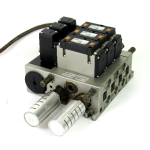 SMC NVV5FS3-01T-031-03T Valve Manifold w/ (3) VFS3100-5FZC Solenoid Valves
