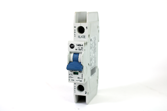 Allen Bradley 1489-A1C150 Ser. A Circuit Breaker, 277V AC, 48V DC, 15 Amp