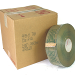 Tan Transparent PP8611 Temper Proof Tape 2.83" x 999.56yds, 4 Rolls