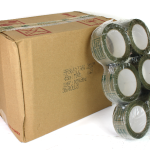 Tan Transparent PP8611 Temper Proof Tape 48mm x 100m, 36 Rolls