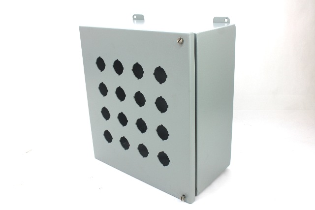 Hammond Manufacturing 1489P16 Hinged Pushbutton Enclosure, 16-Hole