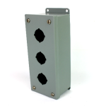 Hammond 1435C Steel Pushbutton Enclosure, 3-Hole