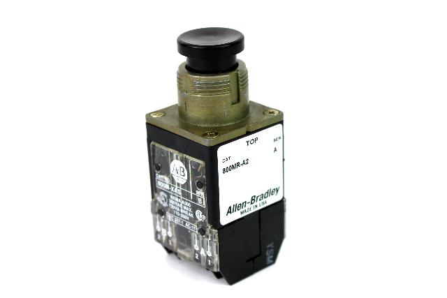 Allen Bradley 800MR-A2 Ser. A Momentary Non-Illuminated Pushbutton, Black, 300V AC