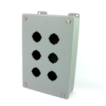 Hammond Manufacturing 1435H Pushbutton Enclosure, 6-Hole, 9.5" x 6.25" x 3"