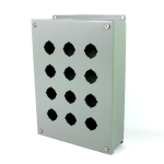 Hammond Manufacturing 1435O Pushbutton Enclosure, 12-Hole, 11.75" x 8.5" x 3"