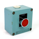 Telemecanique Blue Pushbutton Enclosure w/ Red Pushbutton