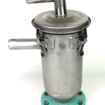 Stainless Steel Vacuum Hopper Receiver, 1/2" Inlet/Outlet, Fluted w/ Screen