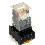 Omron MKS3PI-5 Plug In Relay w/ PF113A-E Relay Socket, 11 Pin