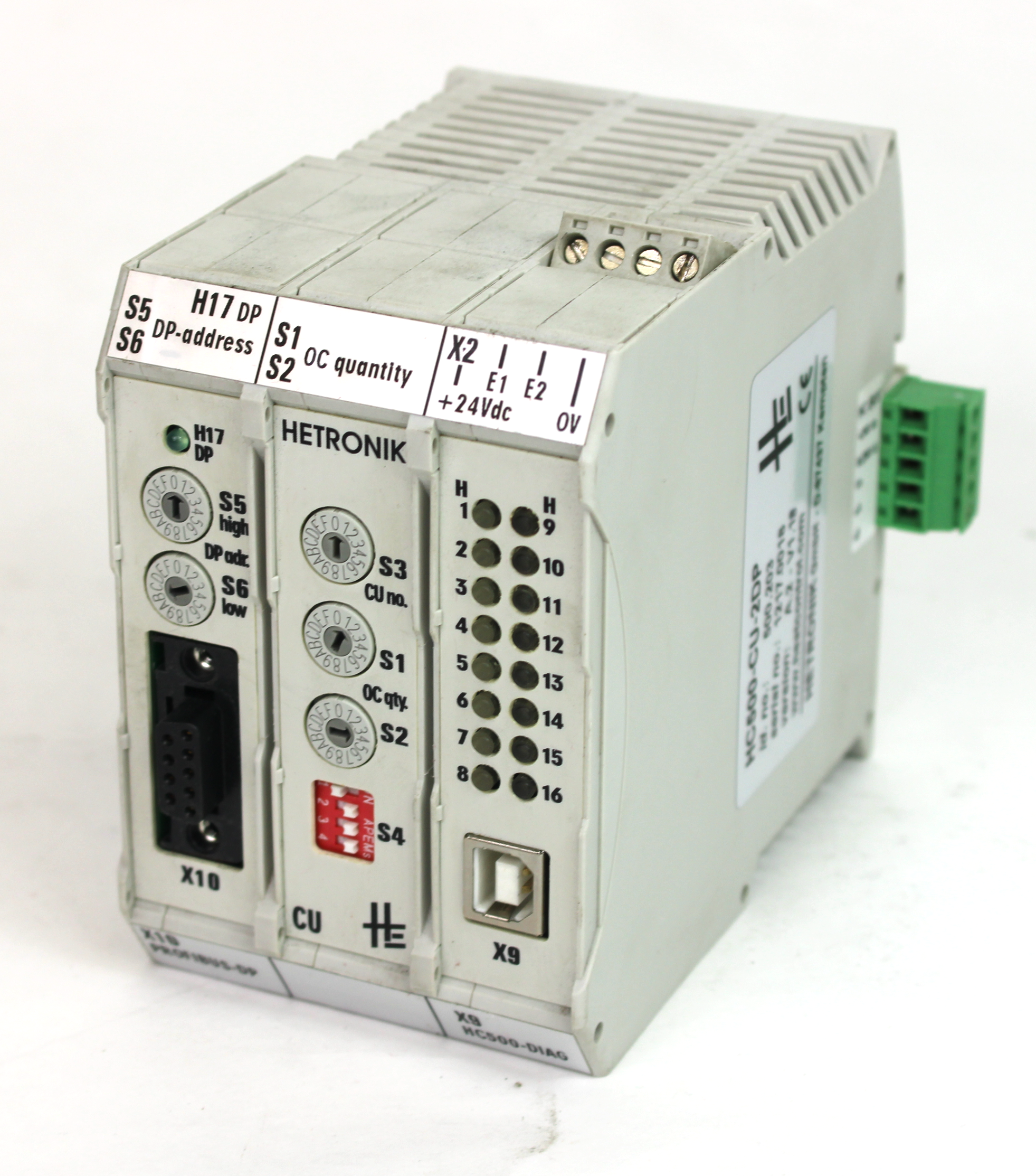 Hetronik HC500-CU-2DP Version A.2-V1.18 CPU Module PROFIBUS DP