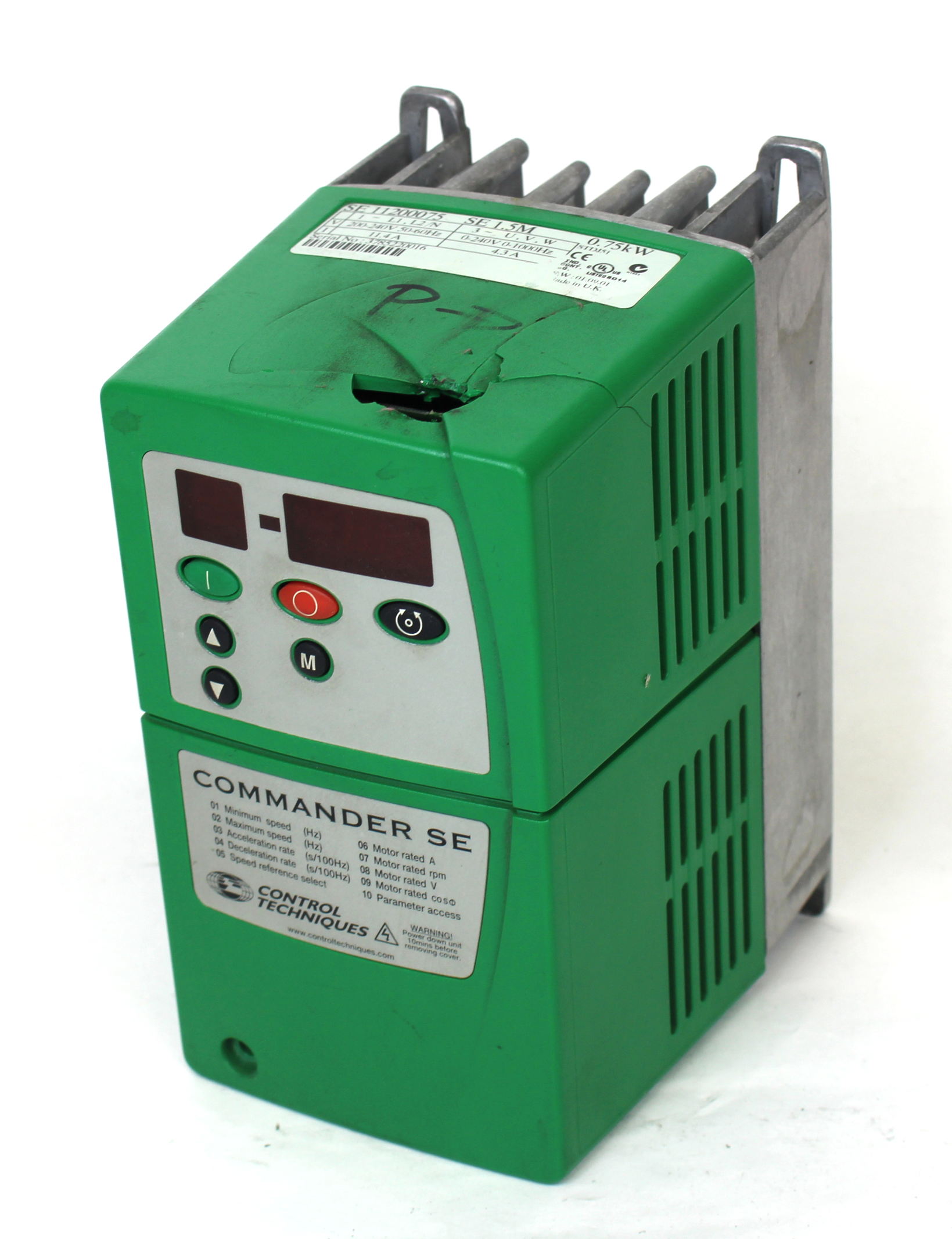 Control Techniques SE 11200075 Inverter Drive 0.75Kw (SMALL CRACK ON HOUSING)