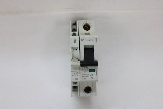 Moeller FAZ-B6 Circuit Breaker w/ FAZ-XHI11 Auxiliary Contact