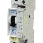 Siemens 5SX51 C10 Circuit Breaker 1Pole 10Amps w/ 5SX9100HS Auxiliary Contact