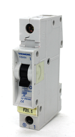 Siemens 5SX51 C6 Circuit Breaker 220-230/400V 1Pole