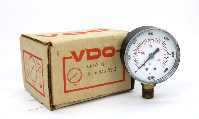 VDO 41801019, 2-1/2" Face Pressure Gage 0-6000 PSI