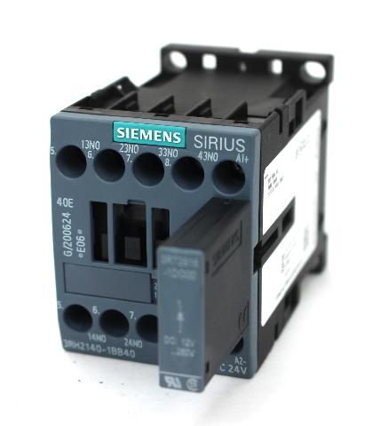 Siemens 3RH2140-1BB40 Contactor w/ 3RT2916-1DG00 Surge Suppressor