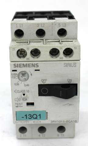 Siemens 3RV1011-0GA10 Contactor 3 Pole