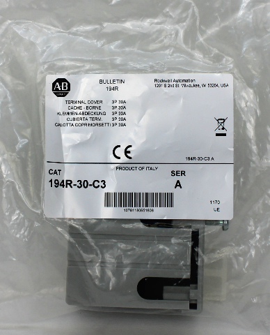 Allen Bradley 194R-30-C3 Ser.A Terminal Cover 3 Pole, 30A