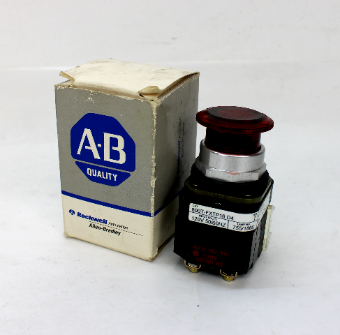 Allen Bradley 800T-FXTP16RD4 Red Illuminated Push Button Ser.T 120V