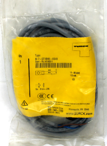 Turck BI 7-GT18HK-AD4X Proximity Sensor, 10-65VDC