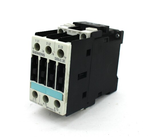 Siemens 3RT1023-1B..0 Contactor, 600V, 35A, 3-Pole, 24Vdc Coil