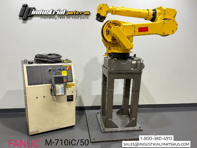 FANUC M-710iC/50 50kg Robot R-J3iC + iRVision Ready Teach Pendant Pedestal TESTED
